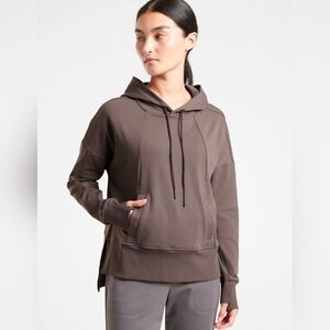 EUC Athleta Mission Hoodie Shale Brown Size L